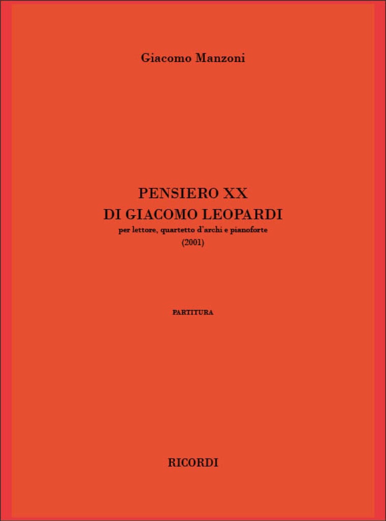 Pensiero Xx Di Giacomo Leopardi
